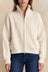Maelys Ribbed Zip-Up Mock Neck Cardigan