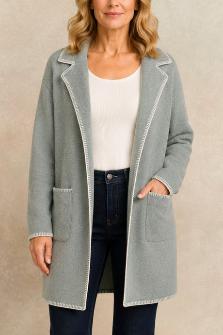 Solana Knit Cardigan Long Open-Front