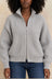 Maelys Ribbed Zip-Up Mock Neck Cardigan