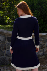 Clarissa Knit Dress with Contrast Trim