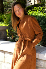 Anastasia Faux Suede Shirt Dress