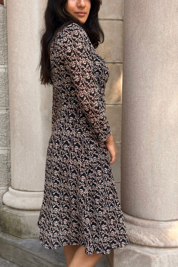 Robe évasée extensible à imprimé floral Audrey