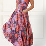Christina Maxi Dress Fit & Flare Floral Print - Onze Montreal