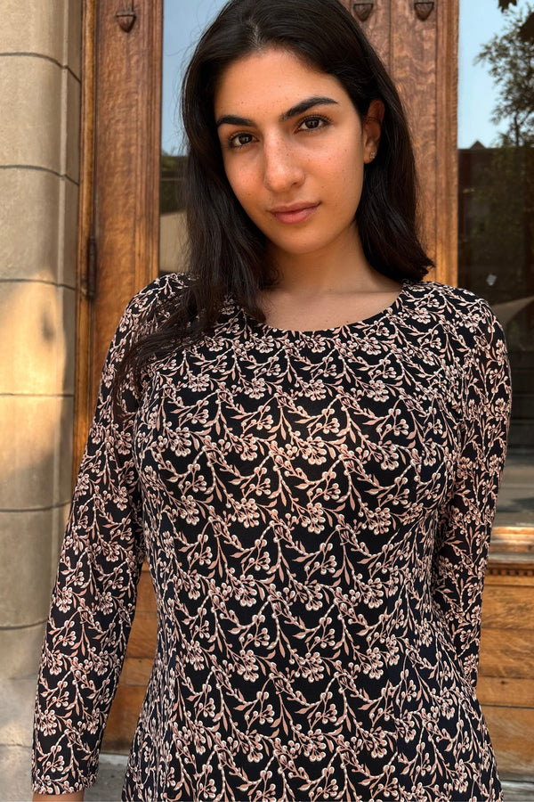 Robe évasée extensible à imprimé floral Audrey