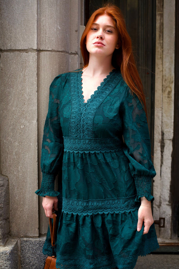 Robe bohème en dentelle Edith