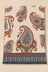 Beige Paisley Fringe Scarf