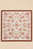 Foulard Carré Brun Motif Floral