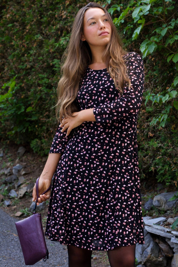 Robe évasée extensible à imprimé floral Daisie