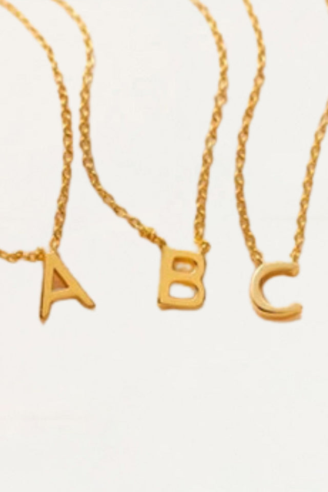 Alphabet Letters Copper Necklace