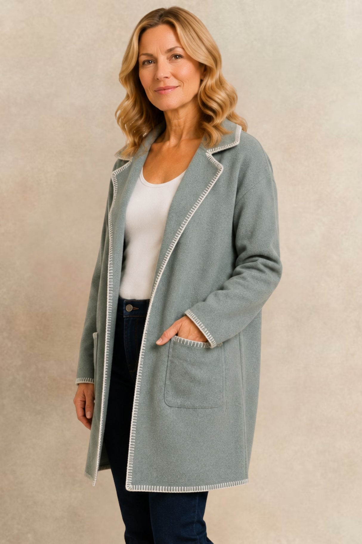 Solana Knit Cardigan Long Open-Front