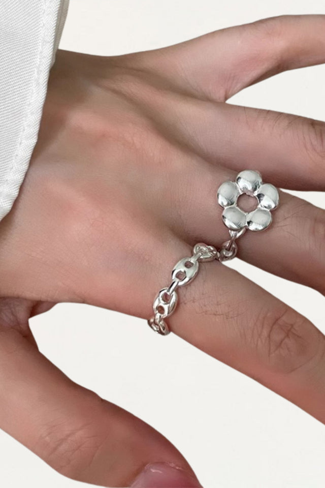 Flora Ring Flower Style Silver