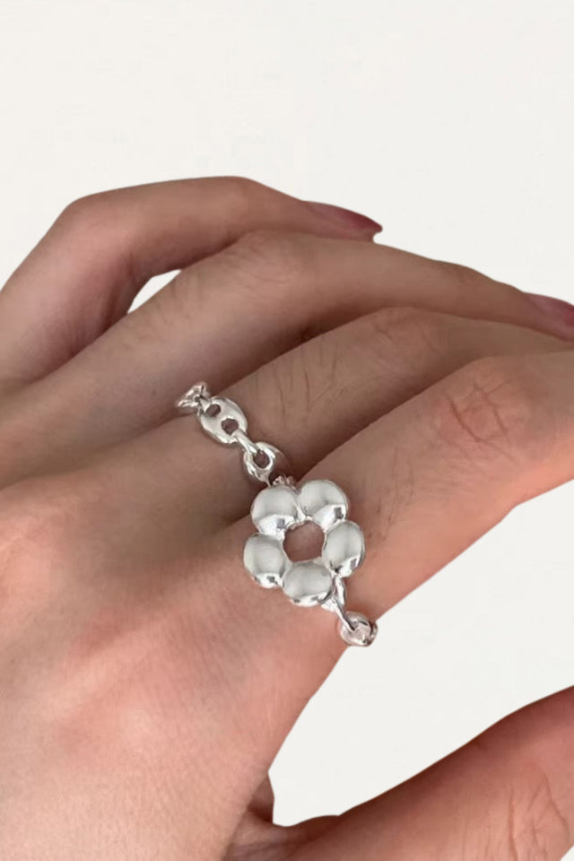 Flora Ring Flower Style Silver