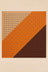 Foulard carré rouille à blocs de couleurs