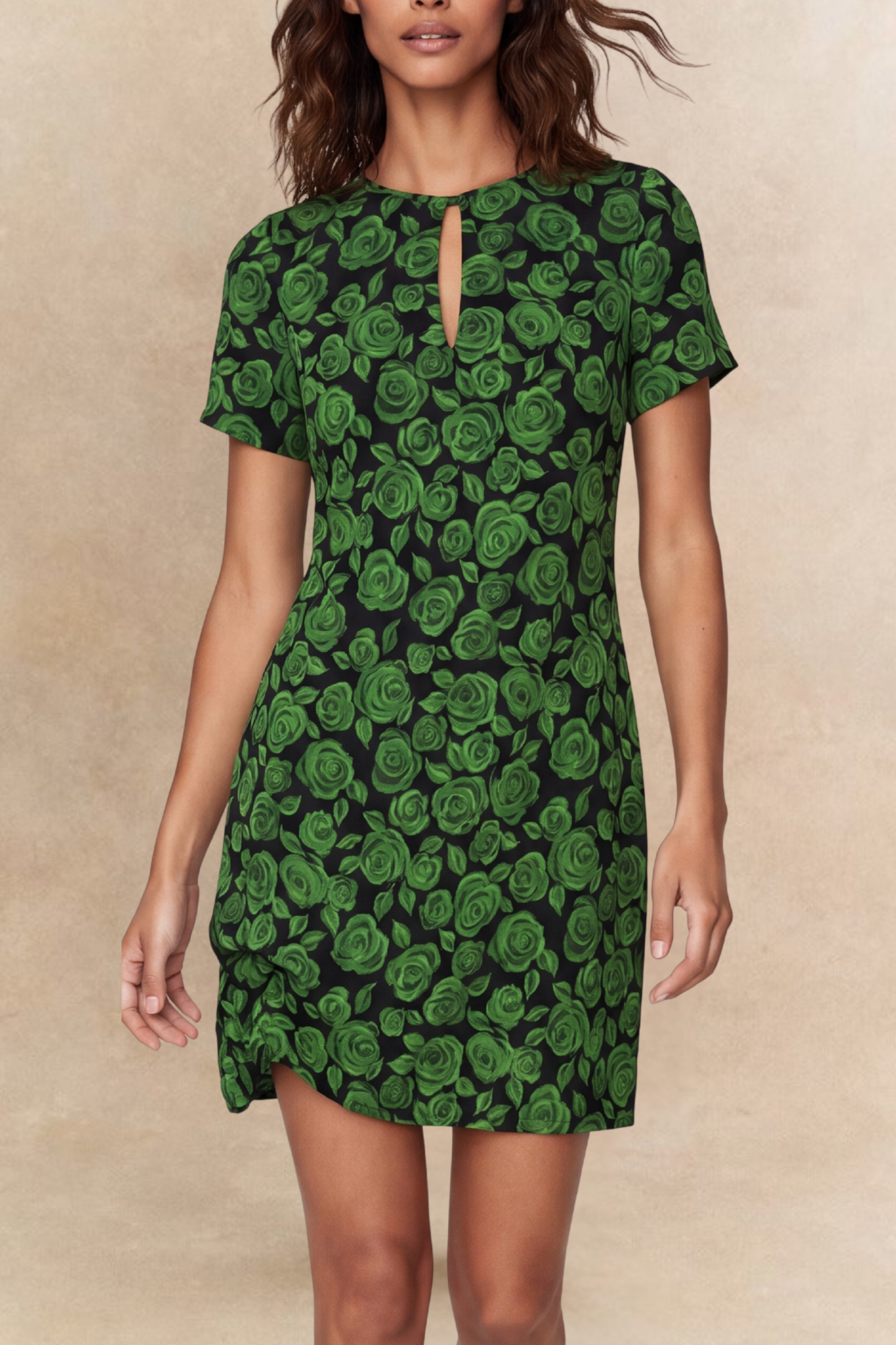 Adelie Robe Moulante Imprimé Floral Décolleté V