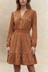 Robe Adrienne en faux suède à volants
