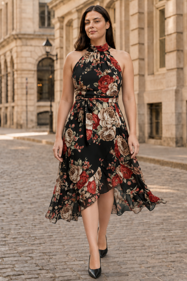 Alexandra Floral Halter Dress