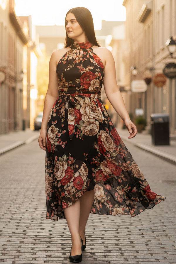 Robe fleurie Alexandra dos nu