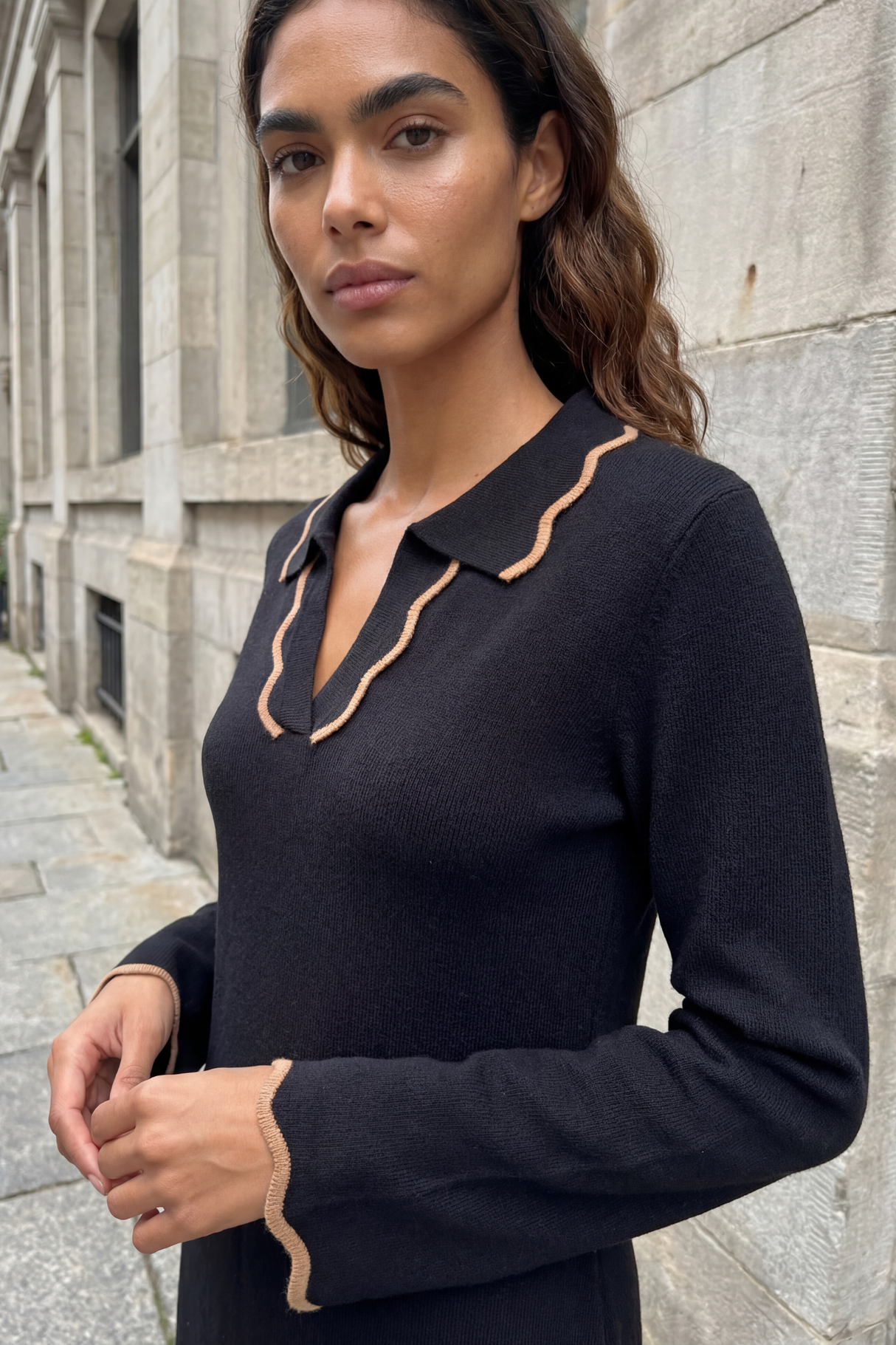 Alice Robe Tricot Col Polo