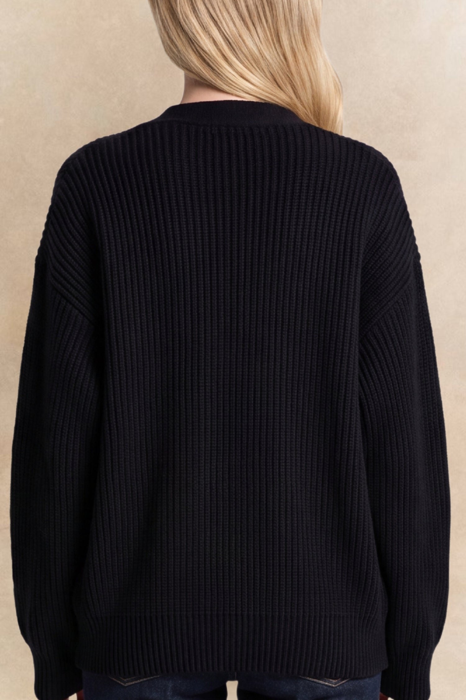 Ambre Full Size V-Neck Button-Up Knit Cardigan Plus Size