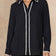 Amelie Contrast-Trim Button Blouse