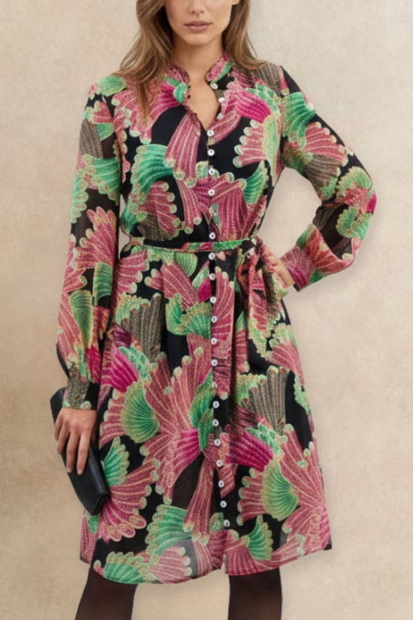 Robe chemise imprimée Anais