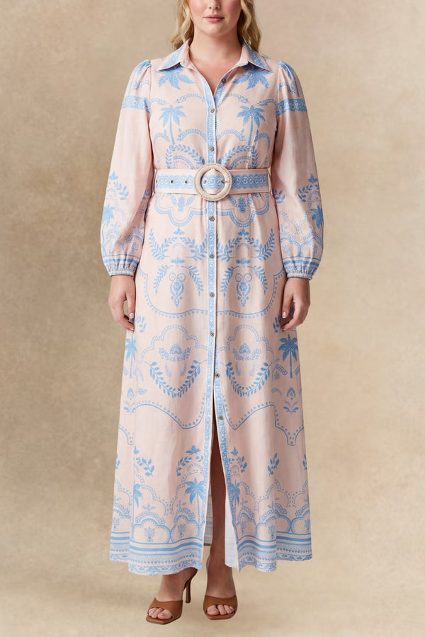 Angelina Robe Chemise Ballon Imprimé