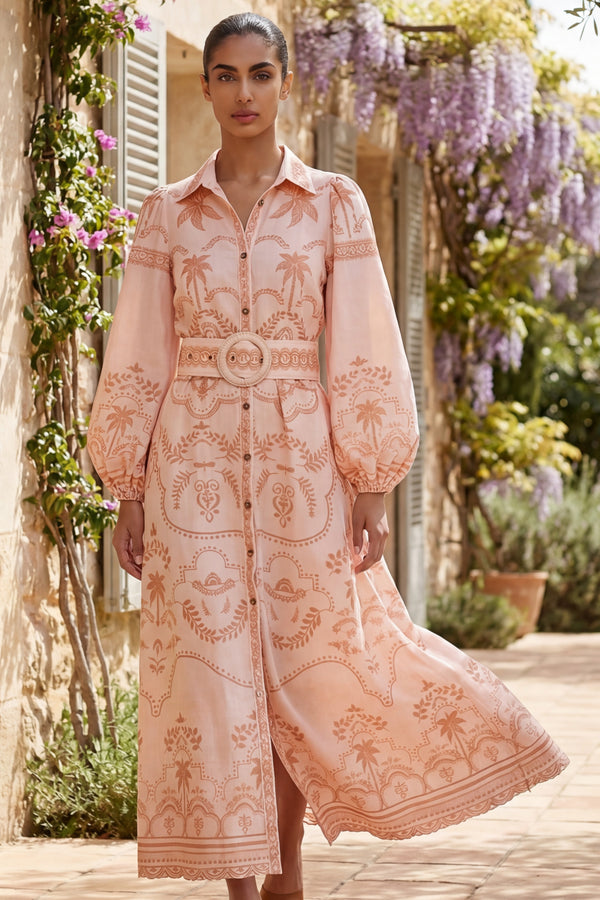 Angelina Robe Chemise Ballon Imprimé