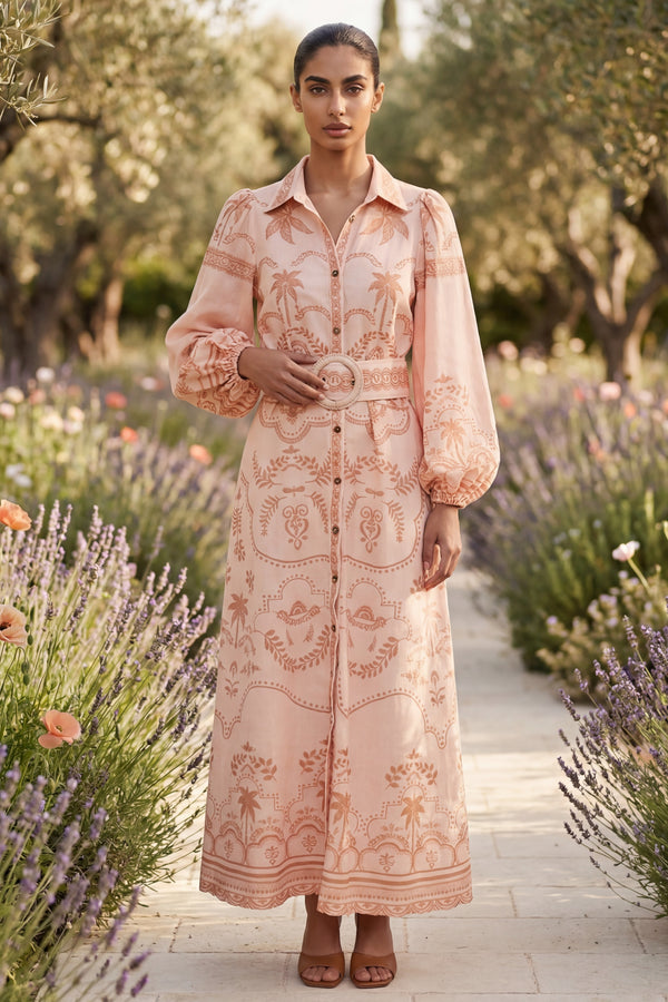 Angelina Robe Chemise Ballon Imprimé
