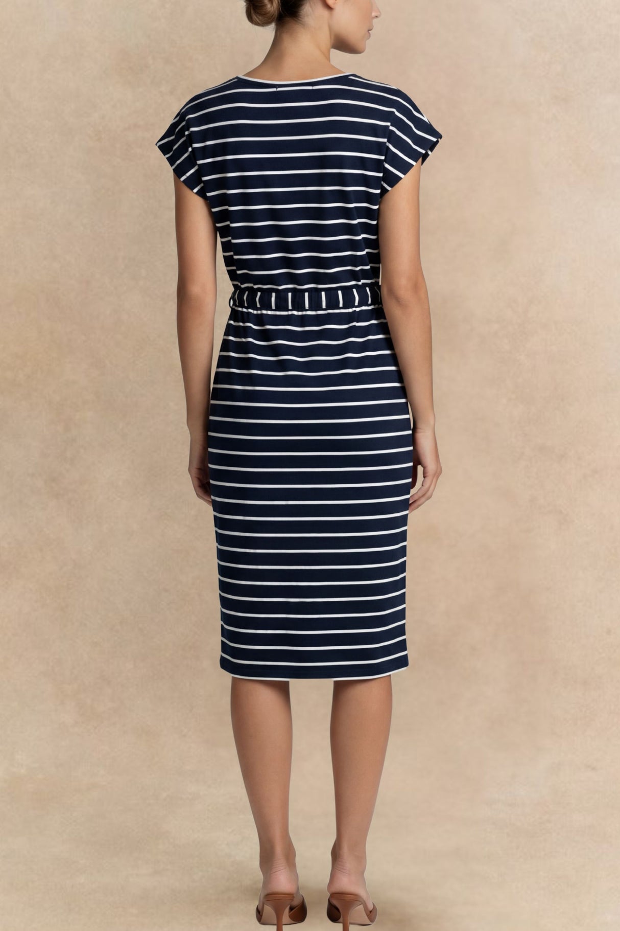 Annalise Striped Knit Midi Dress
