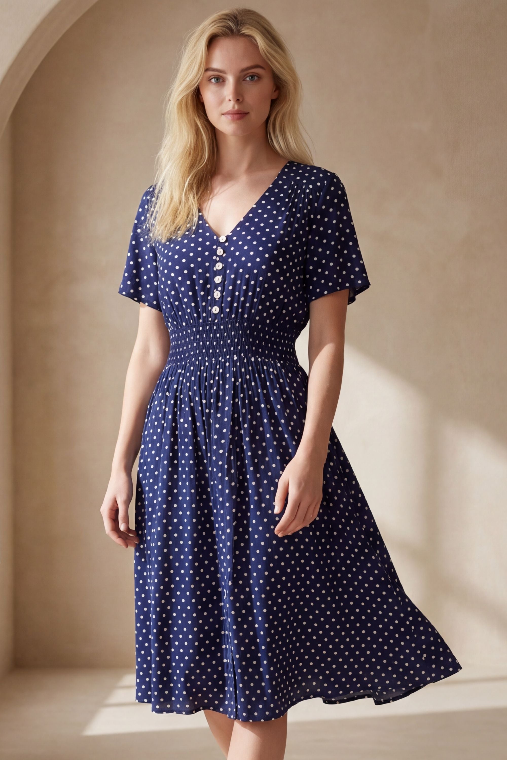 Antoinette Polka Dots Dress - Onze Montreal