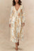 Anyssa V-Neck Flounce Sleeve Dress