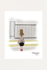 Art Print - Fille au Metro - Onze Montreal Default Title Onze Montreal