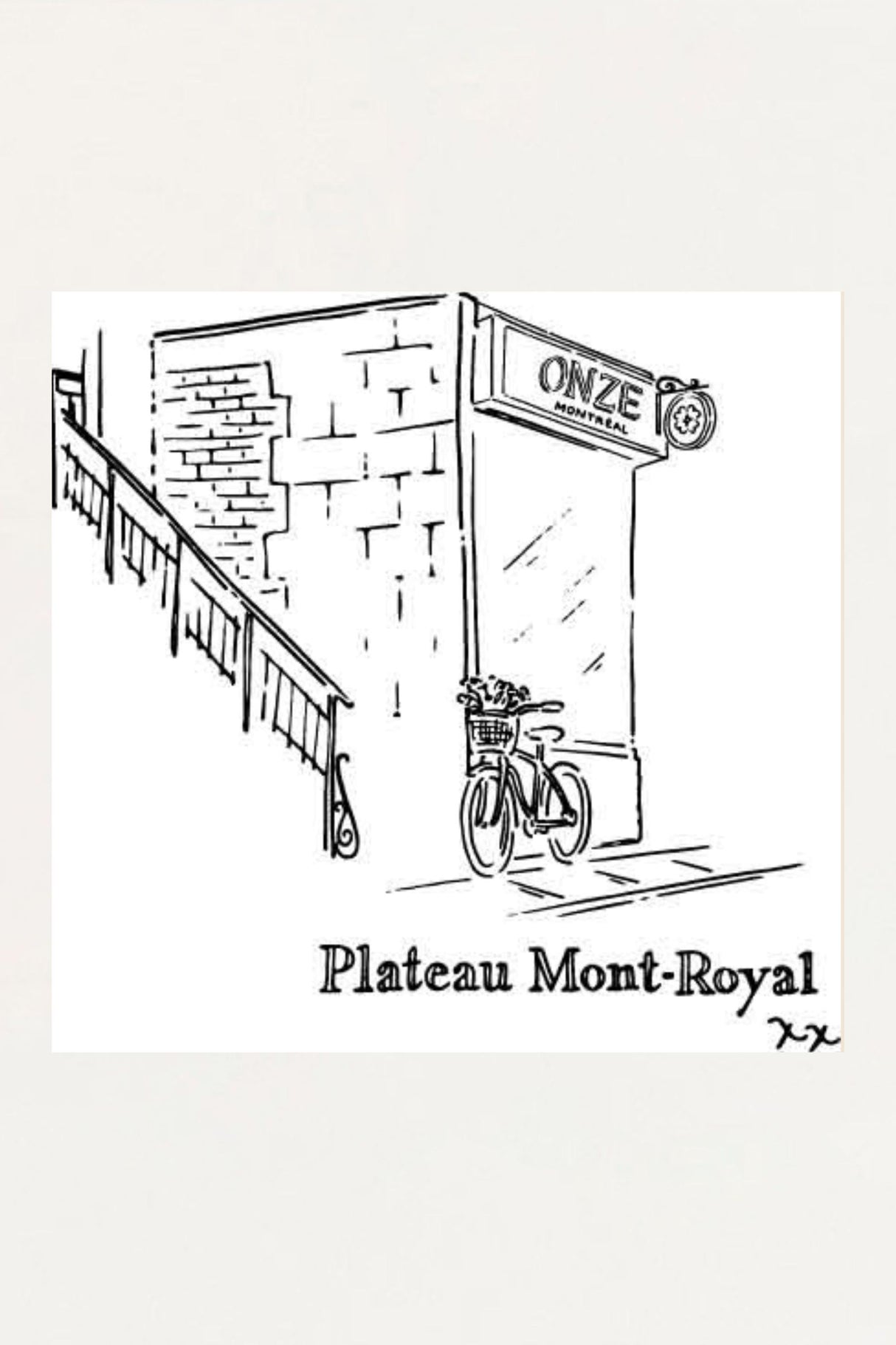 Art print- Plateau Mont-Royal - Onze Montreal Default Title Onze Montreal
