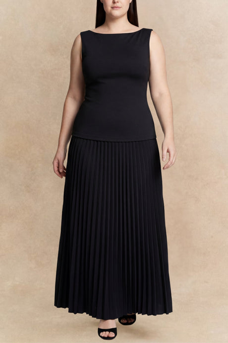 Auriane Robe Longue Plissée Sans Manches 