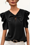 Beatrice Slim Top Puff Sleeve Bow Front - Onze Montreal