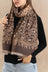 Écharpe Jacquard Fleurie à Franges