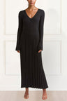 Bianca Maxi Dress Long Bell Sleeve Slim Fit - Onze Montreal Black / S Sold by Ô-MARCHÉ Seller