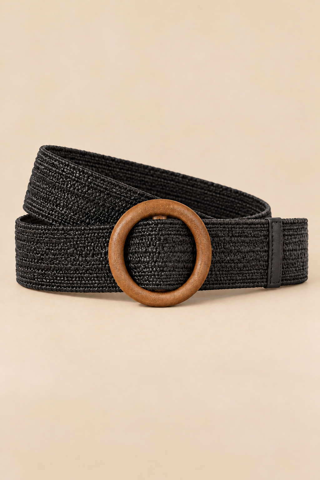 Ceinture Tressée Boucle Ronde