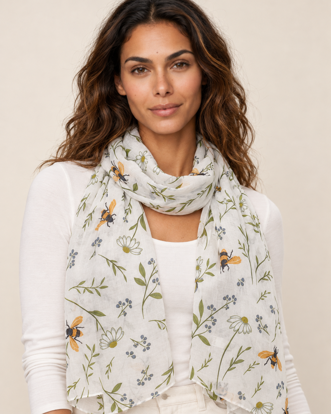 Scarf Bees & Flowers