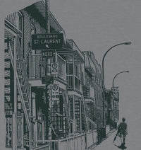 Boulevard Saint-Laurent T-Shirt Grey - Onze Montreal