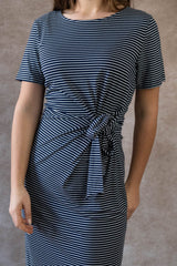 Robe midi extensible rayée Brianna