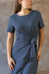 Robe midi extensible rayée Brianna