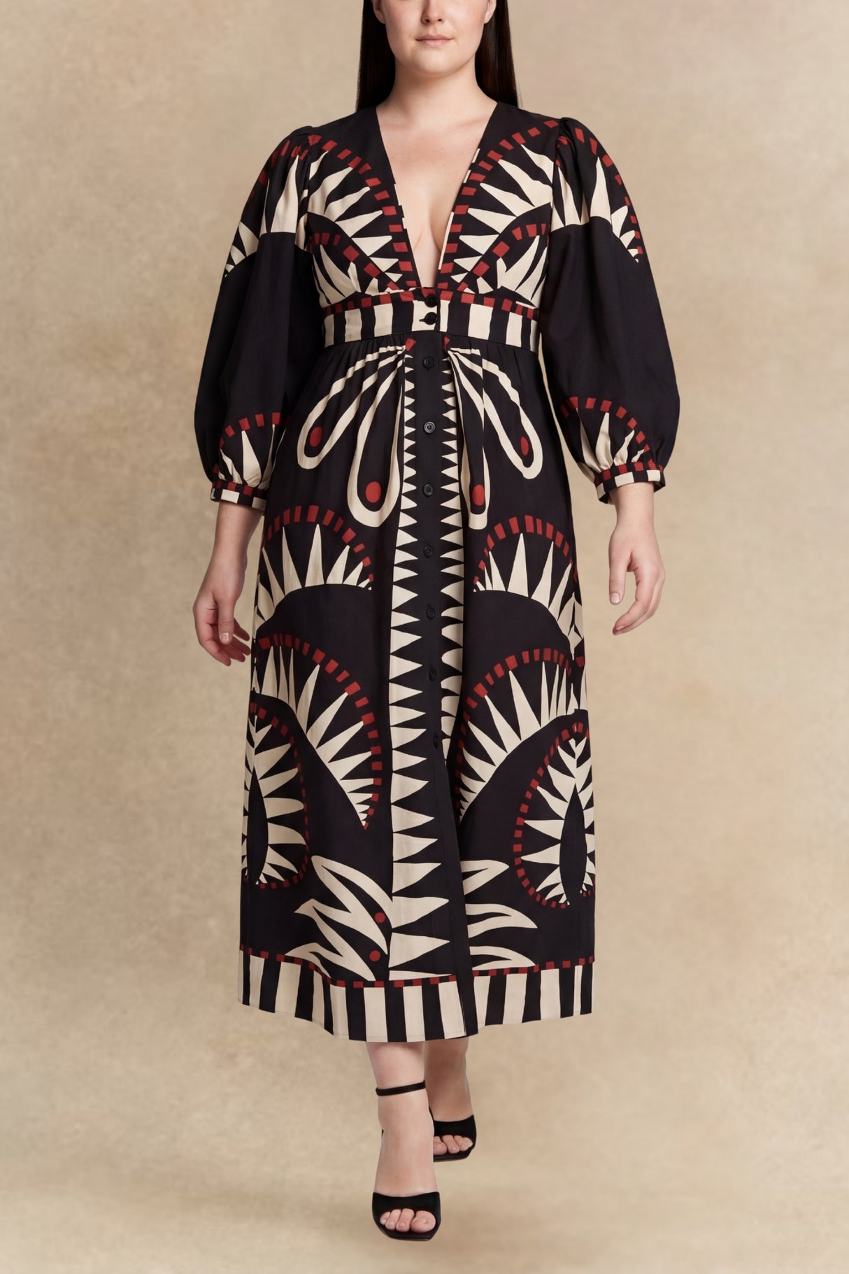 Brielle Full Size Geometric Dress Plus Size