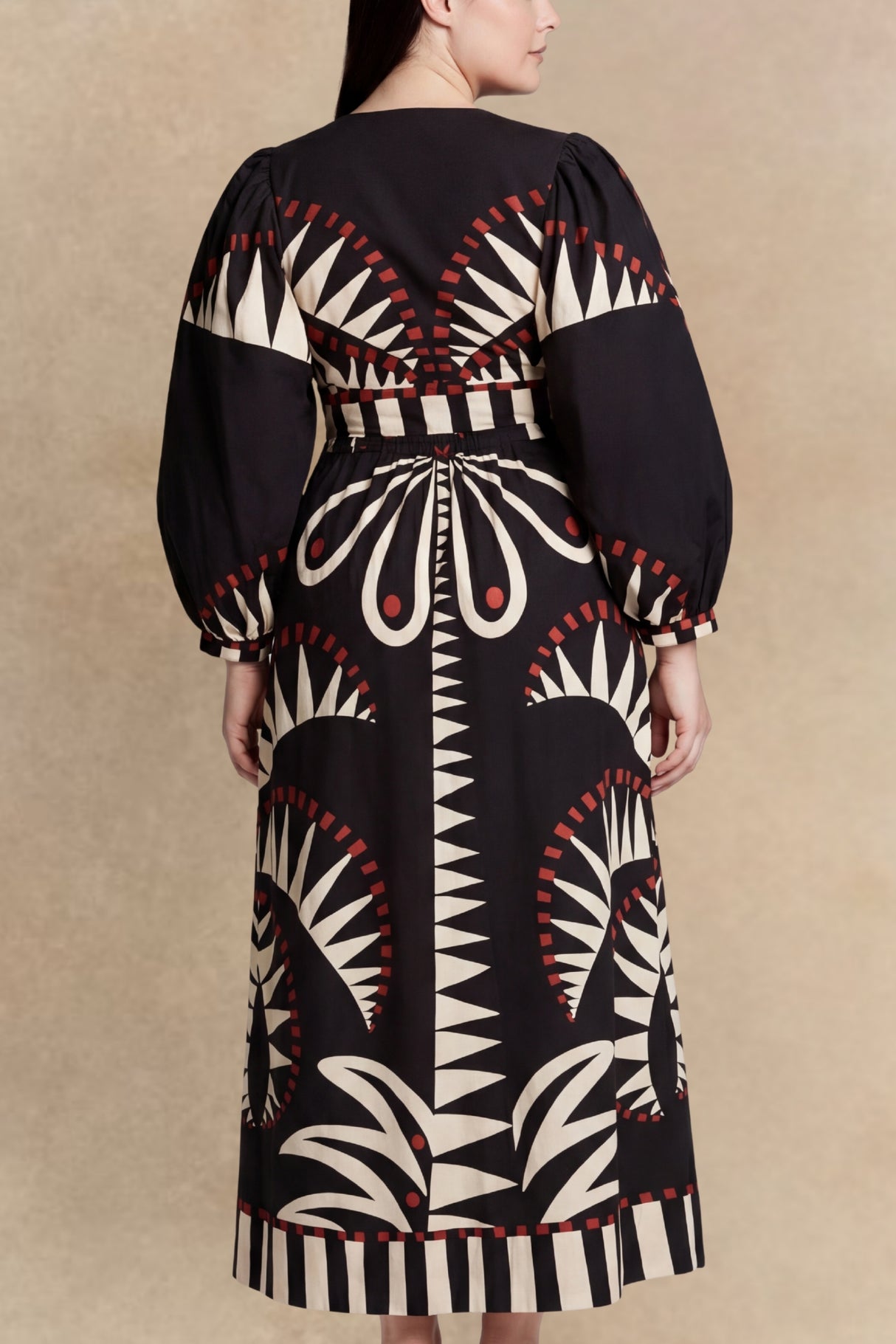 Brielle Full Size Geometric Dress Plus Size