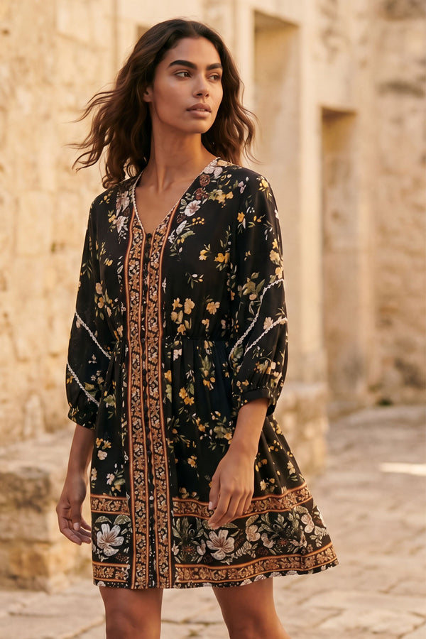 Robe bohème imprimée Brigitta