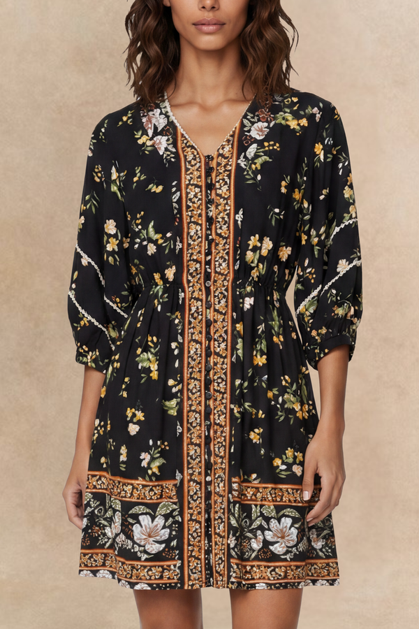 Robe bohème imprimée Brigitta