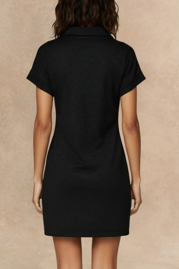 Aveline Button Front Short Sleeve Mini Dress