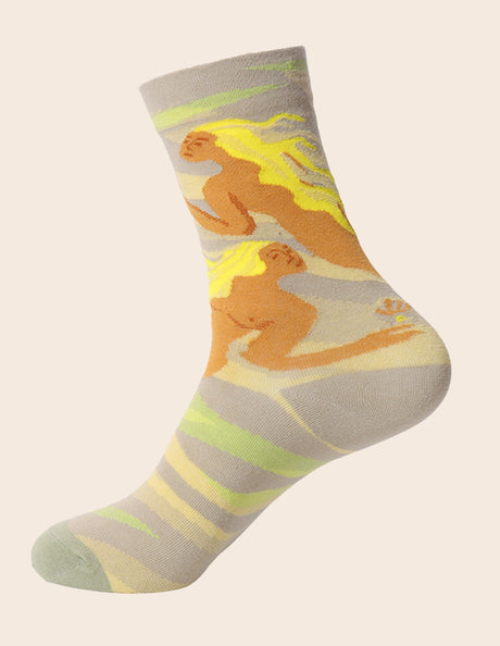 Sock Women Flowers Print - Onze Montreal