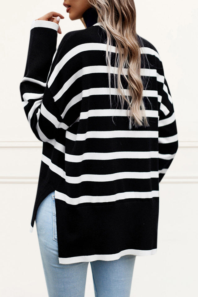 Cynthia Striped Turtleneck Sweater