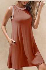 Carmen Sleeveless Casual Flowy Mini Dress